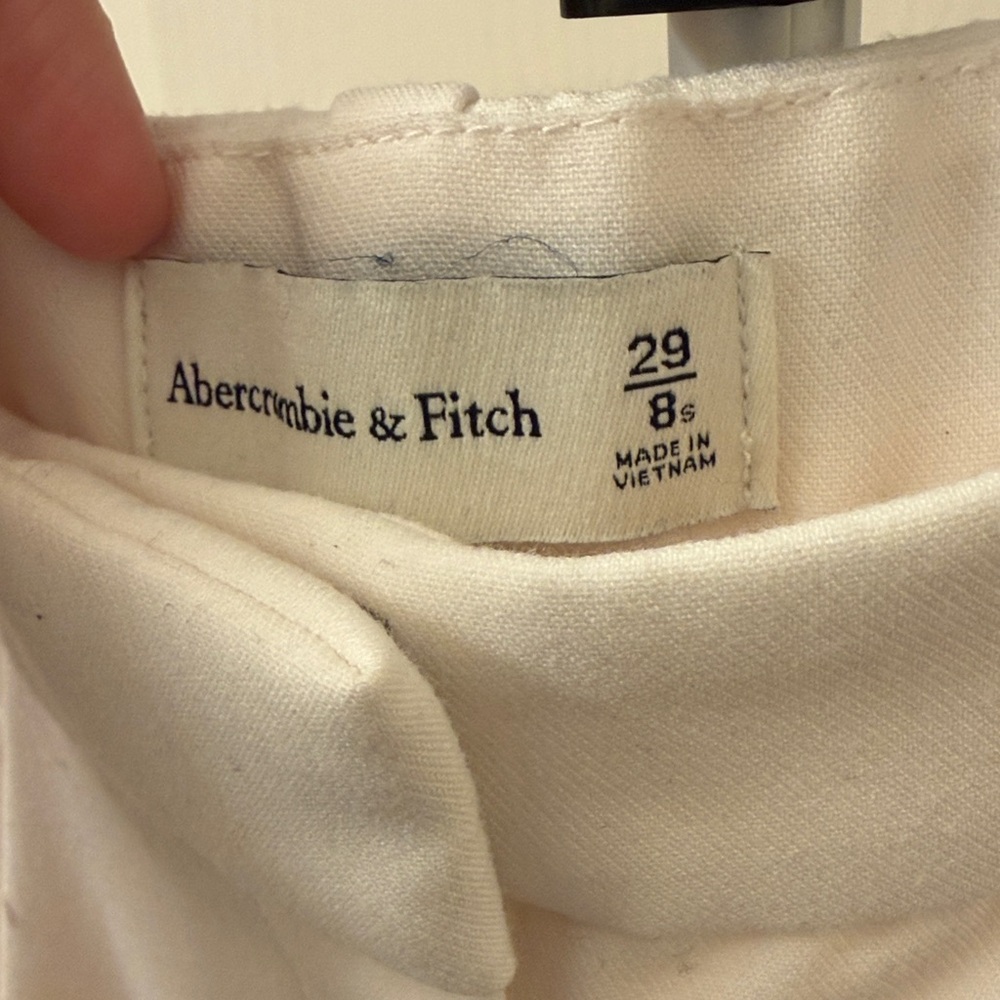 Abercrombie & Fitch Off-White Wide Leg Trousers - Picture 2 of 4